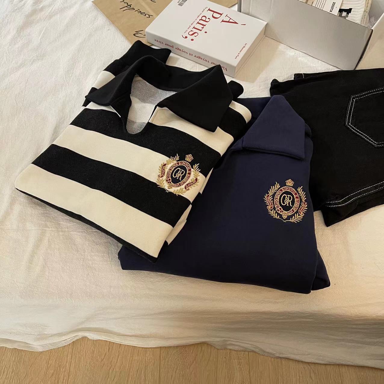 Straykids&ITZY&GIDLE Embroidered Polo Sweatshirt