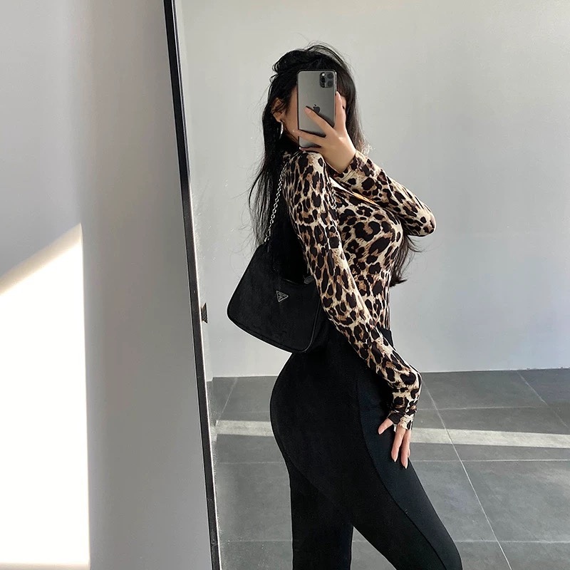 Aespa Giselle inspired Leopard Print Bodysuit