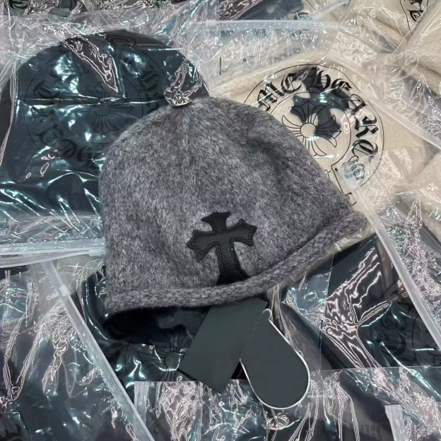 Enhypen NIKI inspired Chrome Hearts Style Cross Patch Knit Beanie