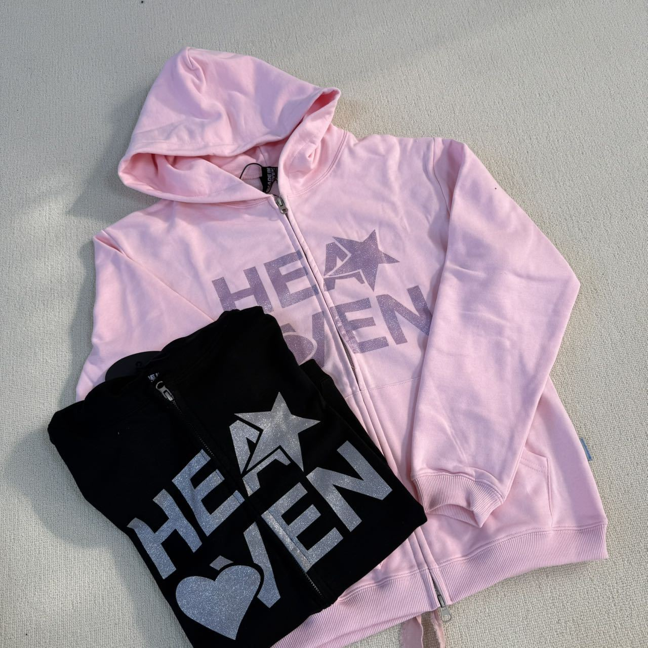 TWS Dohoon Inspired HEAVEN Star Heart Full Zip Hoodie