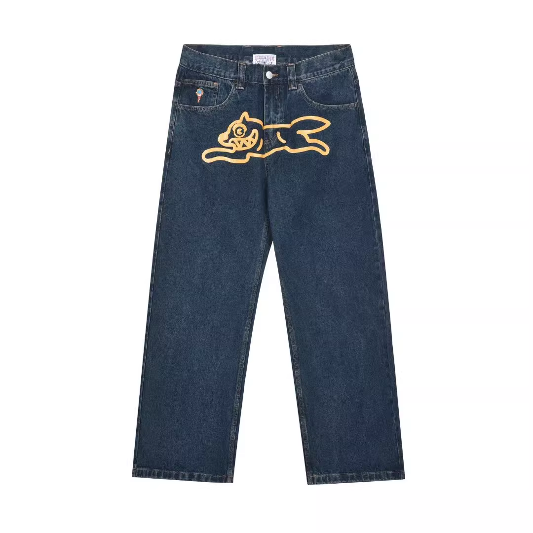 Cortis Juhoon Inspired Ice Cream Running Dog Denim Jeans