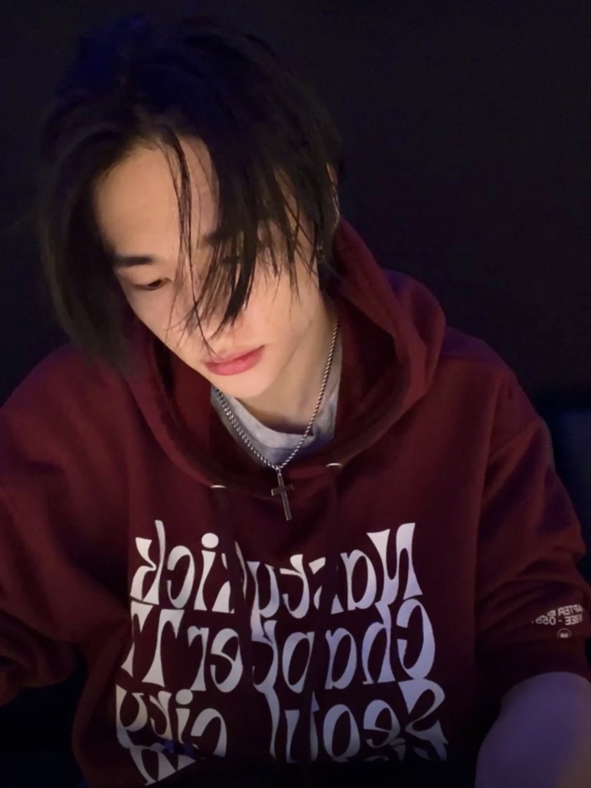 Stray Kids Hyunjin inspired Letter-Print Hoodie