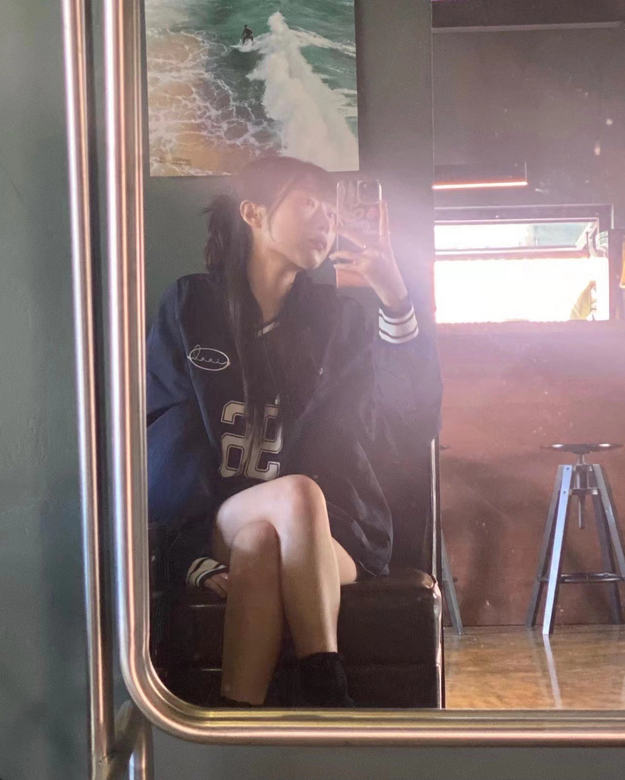 Blackpink Jennie Embroidered Baseball Jersey inspired Hoodie