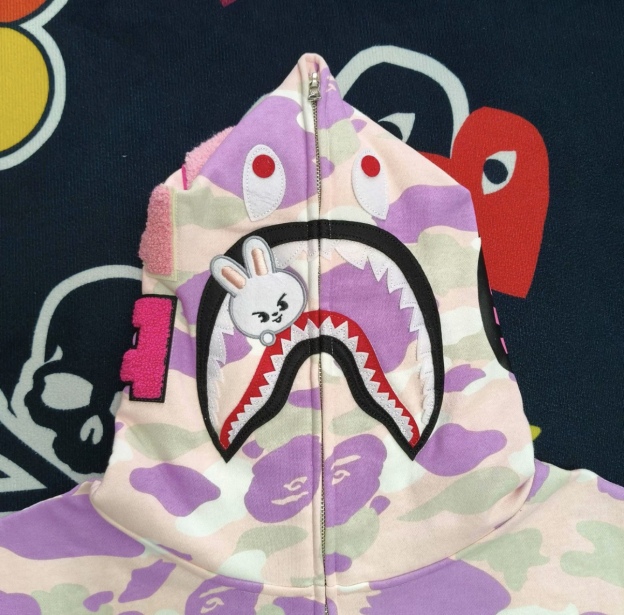 StrayKids LeeKnow BAPE Inspired Bape camo zip-up  hoodie-Stray Kids