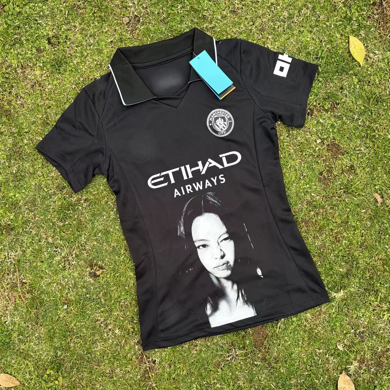 Blackpink Jennie Remake Manchester City Jersey Tee