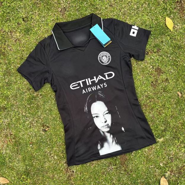 Blackpink Jennie Remake Manchester City Jersey Tee