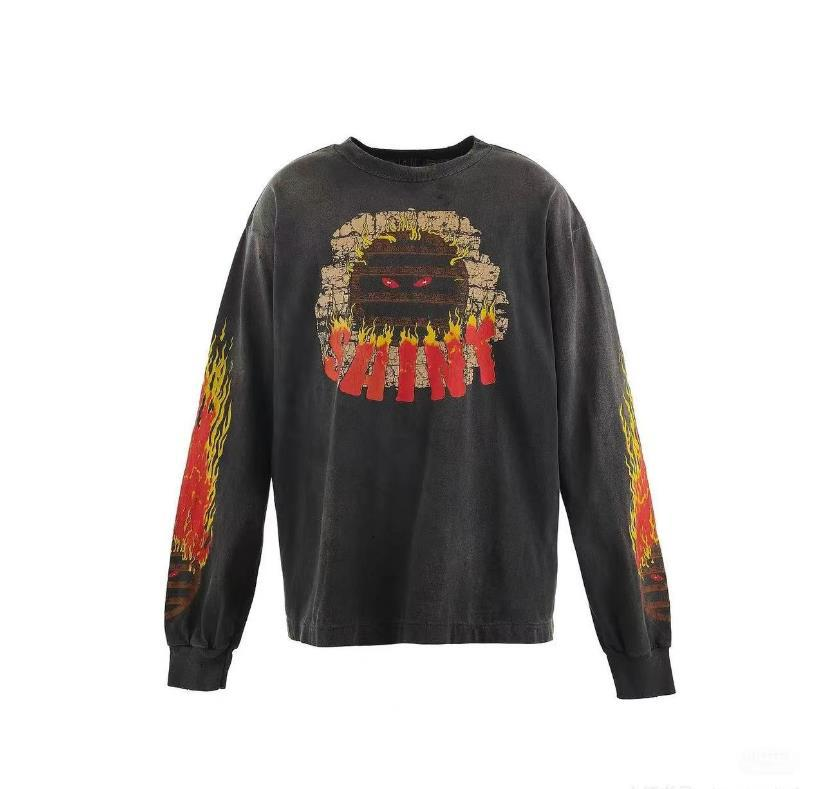 ENHYPEN Niki Inspired Clown Print Distressed Long Sleeve T-Shirt