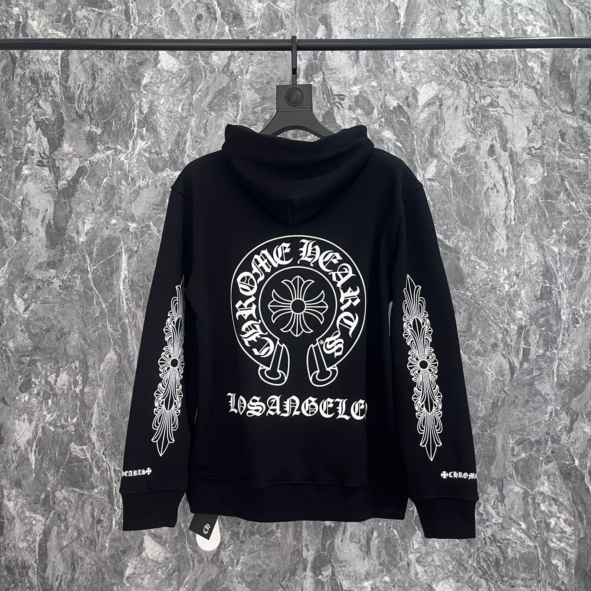 Ateez Wooyoung Inspired Chrome Hearts Style Cross Print Hoodie