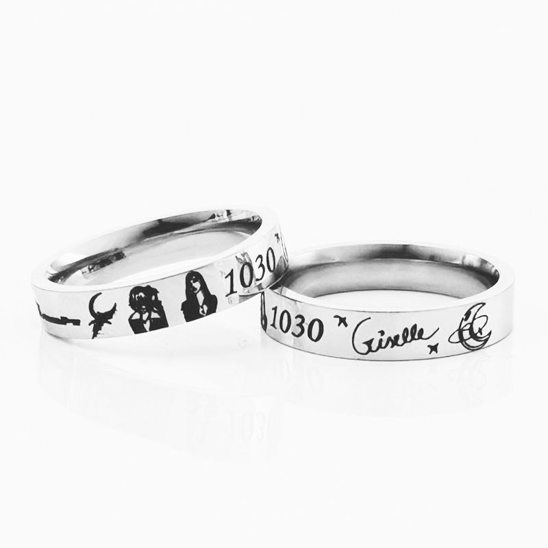 Aespa Giselle Fanmade Birthdate Signature Ring-