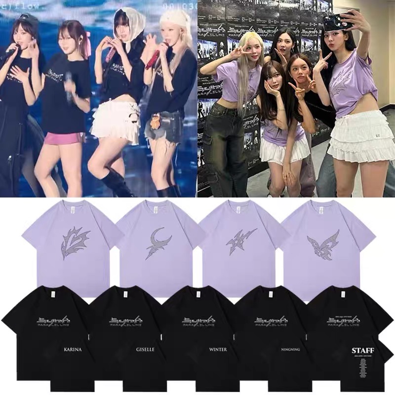 Aespa Live Tour SynkParalleLine Inspired Tee