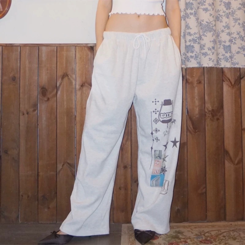 Blackpink Jennie Inspired Printed Waffle Pants