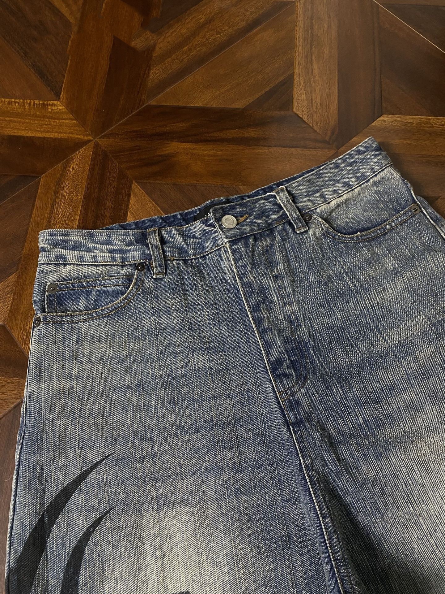 TXT Yeonjun Inspired Flame Print Wide Leg Pants