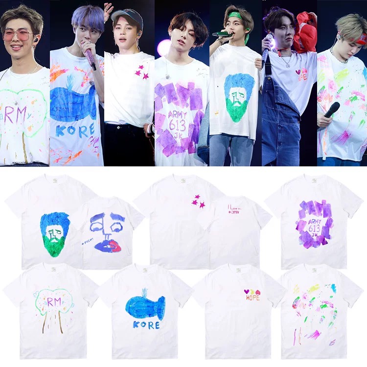 BTS Concert Inspired Graffiti Style Tee tshirt