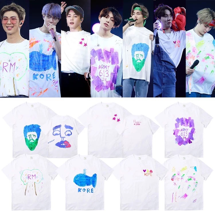 BTS Concert Inspired Graffiti Style Tee tshirt