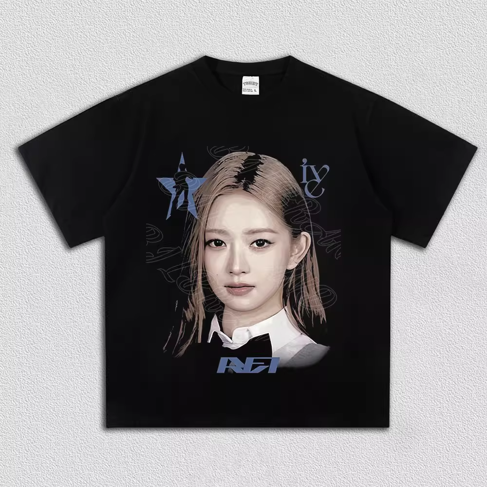 IVE Member Retro Portrait Graphic T-Shirt