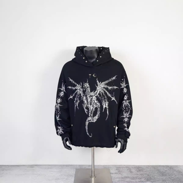 ENHYPEN Heeseung Inspired Dragon Print Hoodie