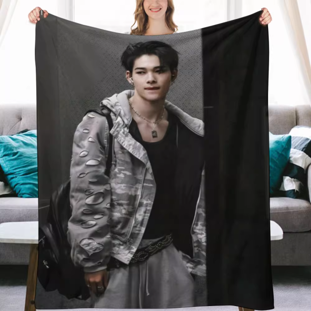 Enhypen Niki Fanmade Flanne Blanket - Kpop Concert Fan Blanket-ni-ki