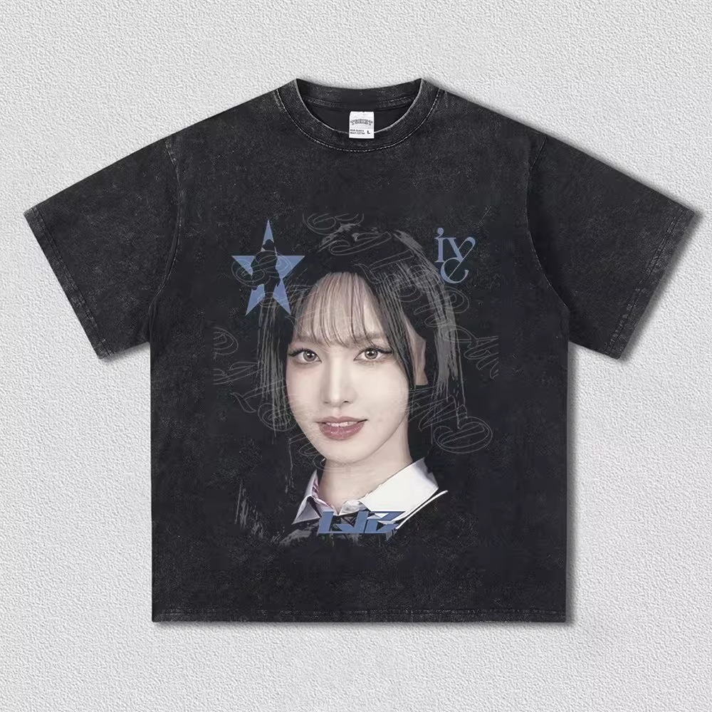 IVE Member Retro Portrait Graphic T-Shirt