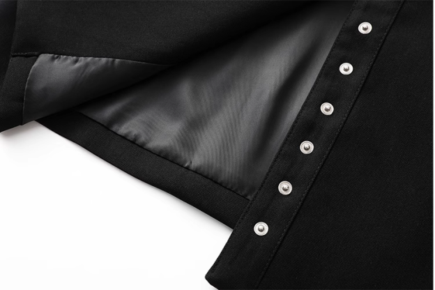 Blackpink Jennie Inspired Black Round-Neck Cropped Jacket