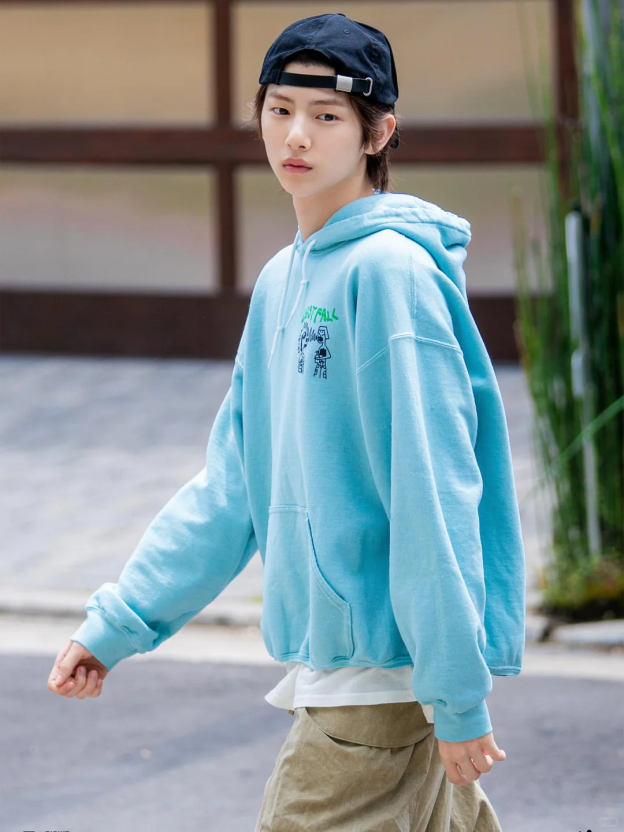 Cortis Juhoon Inspired Light Blue Graphic Hoodie