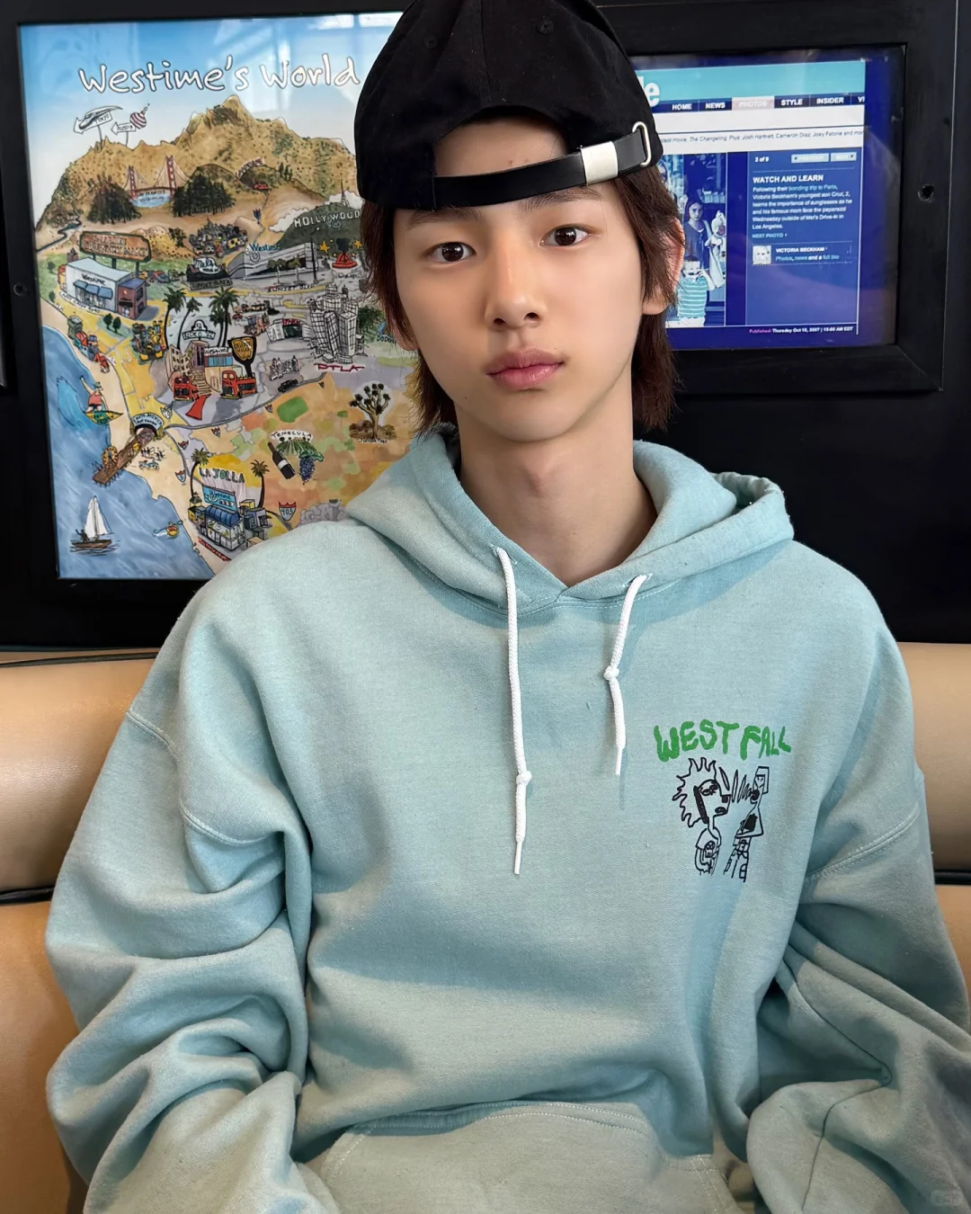 Cortis Juhoon Inspired Light Blue Graphic Hoodie