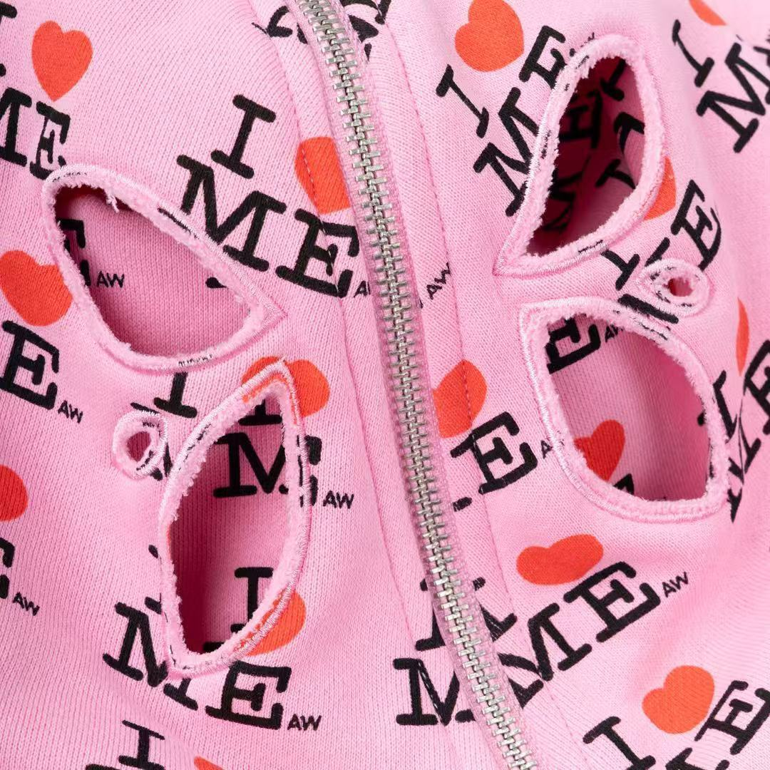 ILLIT NOT CUTE ANYMORE Inspired I HEART ME Print Tracksuit Set