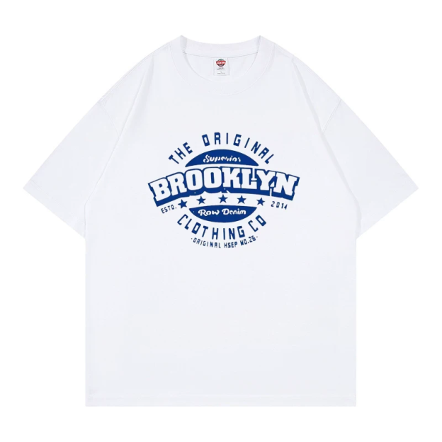 Aespa Winter Inspired Brooklyn Raw Denim Vintage Arch T-Shirt