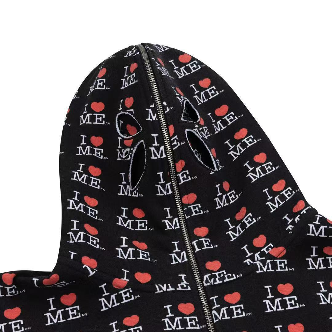 ILLIT NOT CUTE ANYMORE Inspired I HEART ME Print Tracksuit Set