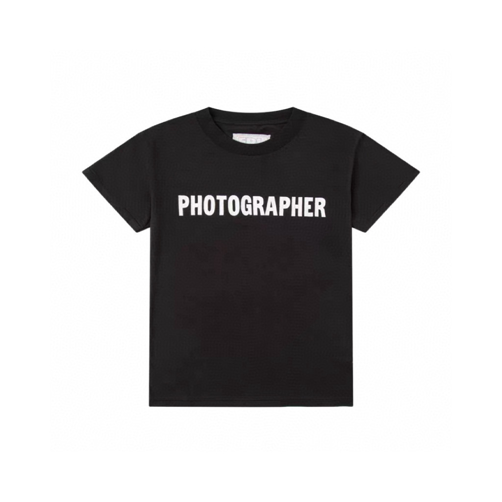 Cotris Martin&Blackpink Rose Inspired Black Photographer T-shirt