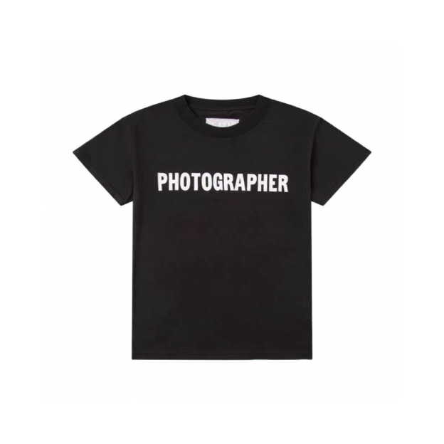 Cotris Martin&Blackpink Rose Inspired Black Photographer T-shirt