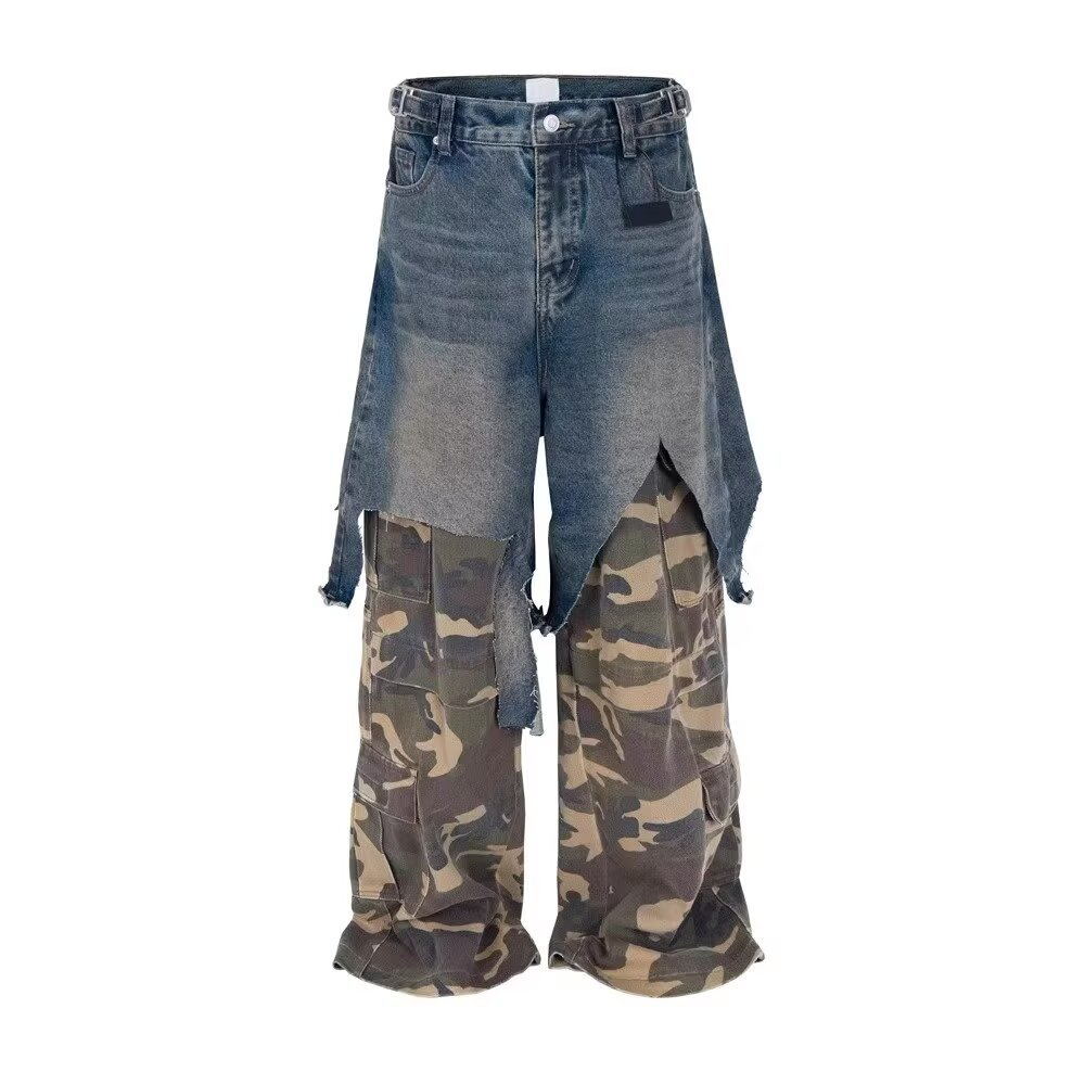 ENHYPEN Niki Inspired Patchwork Camo Cargo Pants