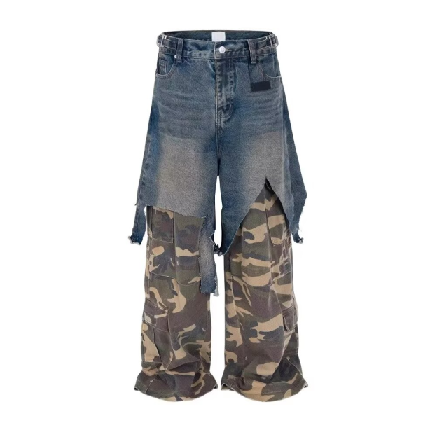 ENHYPEN Niki Inspired Patchwork Camo Cargo Pants