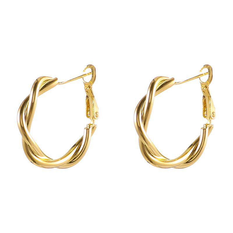 BTS JIMIN Inspired Twisted Hoop Earrings