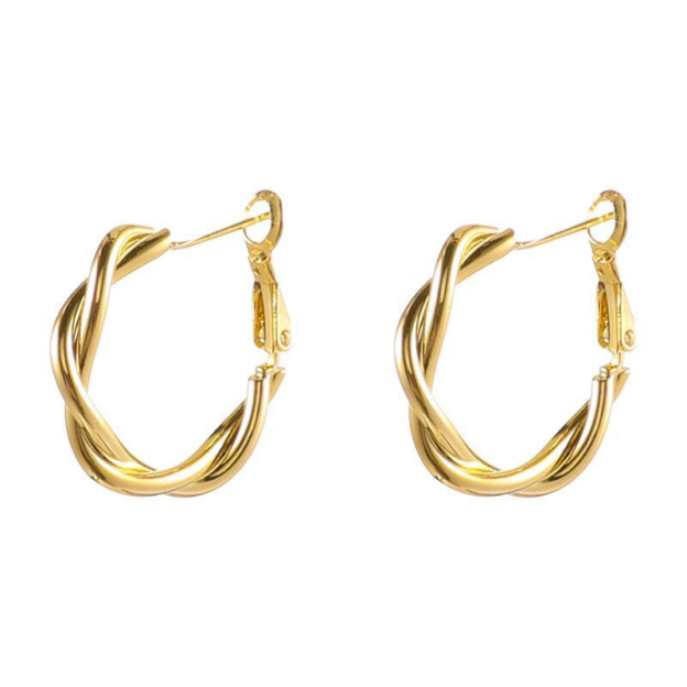 BTS JIMIN Inspired Twisted Hoop Earrings