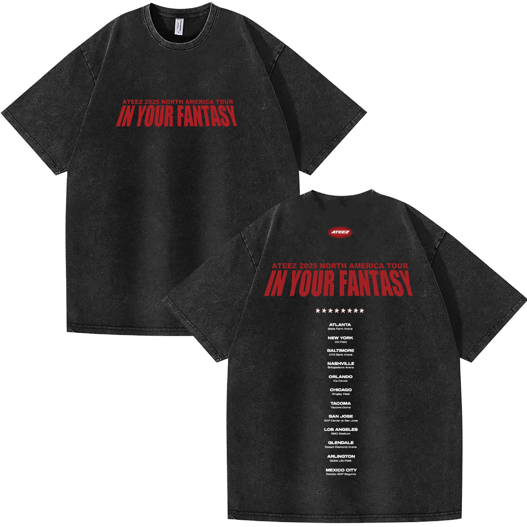 ATEEZ 2025 In Your Fantasy World Tour in North America Merch Inspired T-Shirt