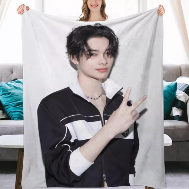 Enhypen Niki Fanmade Flanne Blanket - Kpop Concert Fan Blanket-ni-ki