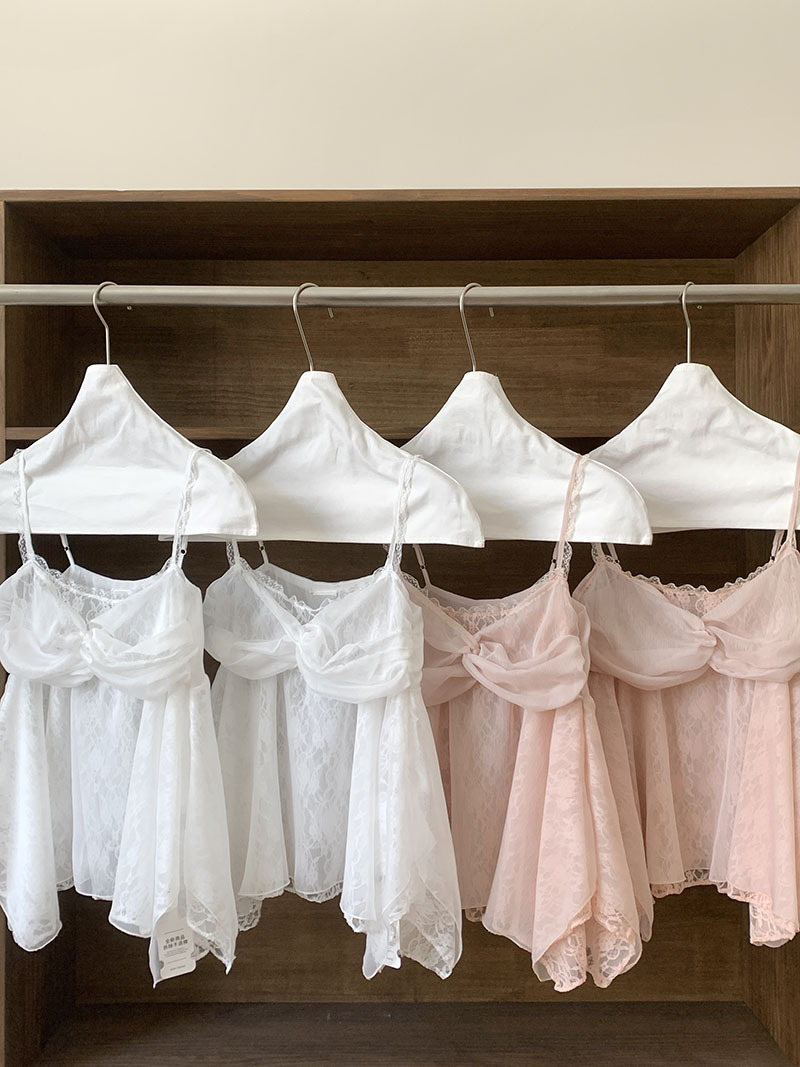 Aespa Karina Inspired Twisted Lace Camisole Top