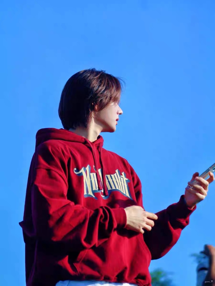 BOYNEXTDOOR Sungho Inspired No Doubt Burgundy Hoodie