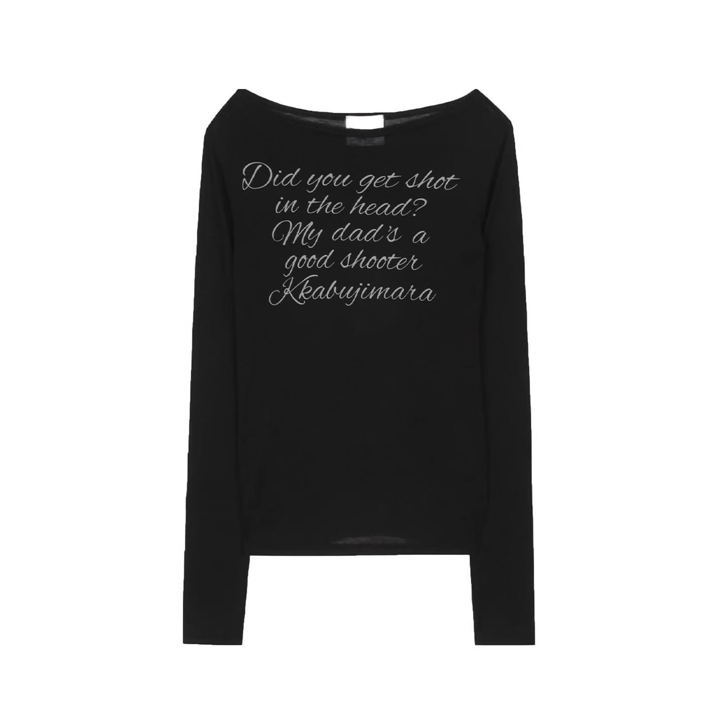 Blackpink Jennie Inspired Lettering Sheer Long Sleeve
