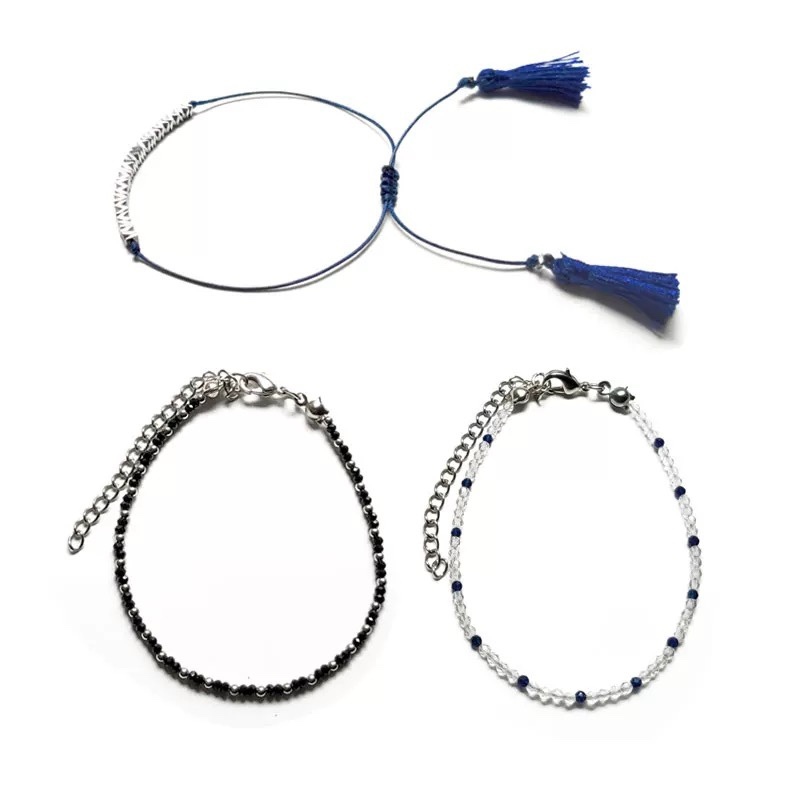 BTS V (Kim Taehyung) Beaded Fringe Bracelet Set –