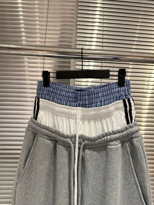 Enhypen Niki Inspired Drawstring Fake Three-Waist Paneled Sweatpants