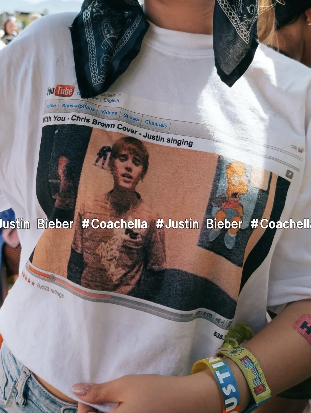 Justin Bieber 2026 Coachella Merch Inspired Bieber Youtube Tee
