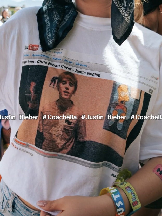 Justin Bieber 2026 Coachella Merch Inspired Bieber Youtube Tee