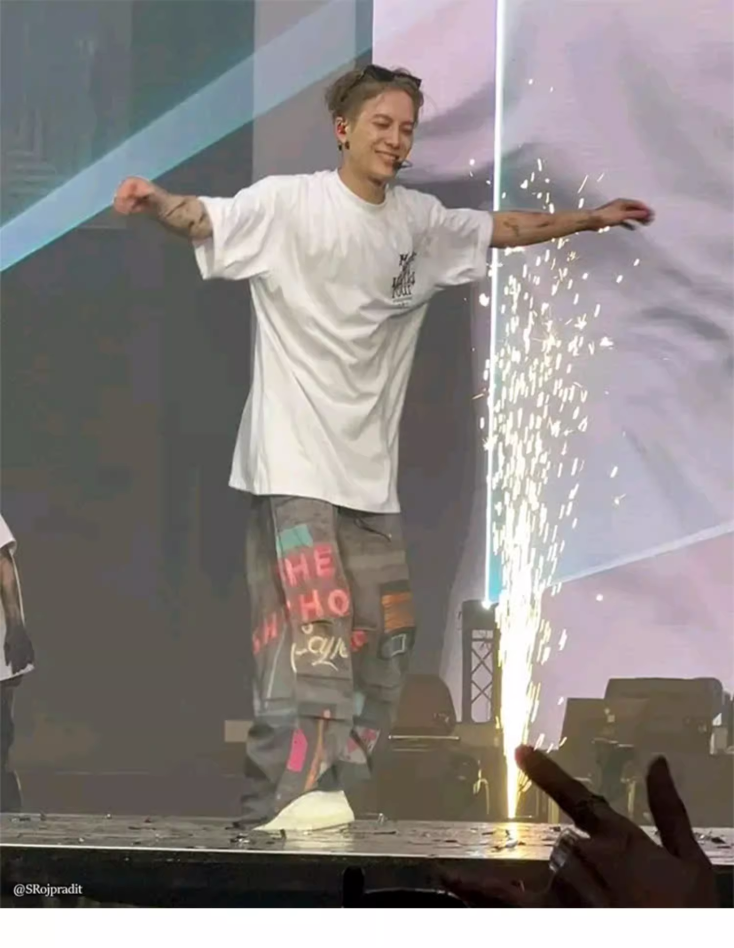 GOT7 Jackson Inspired Graffiti Straight Leg Pants