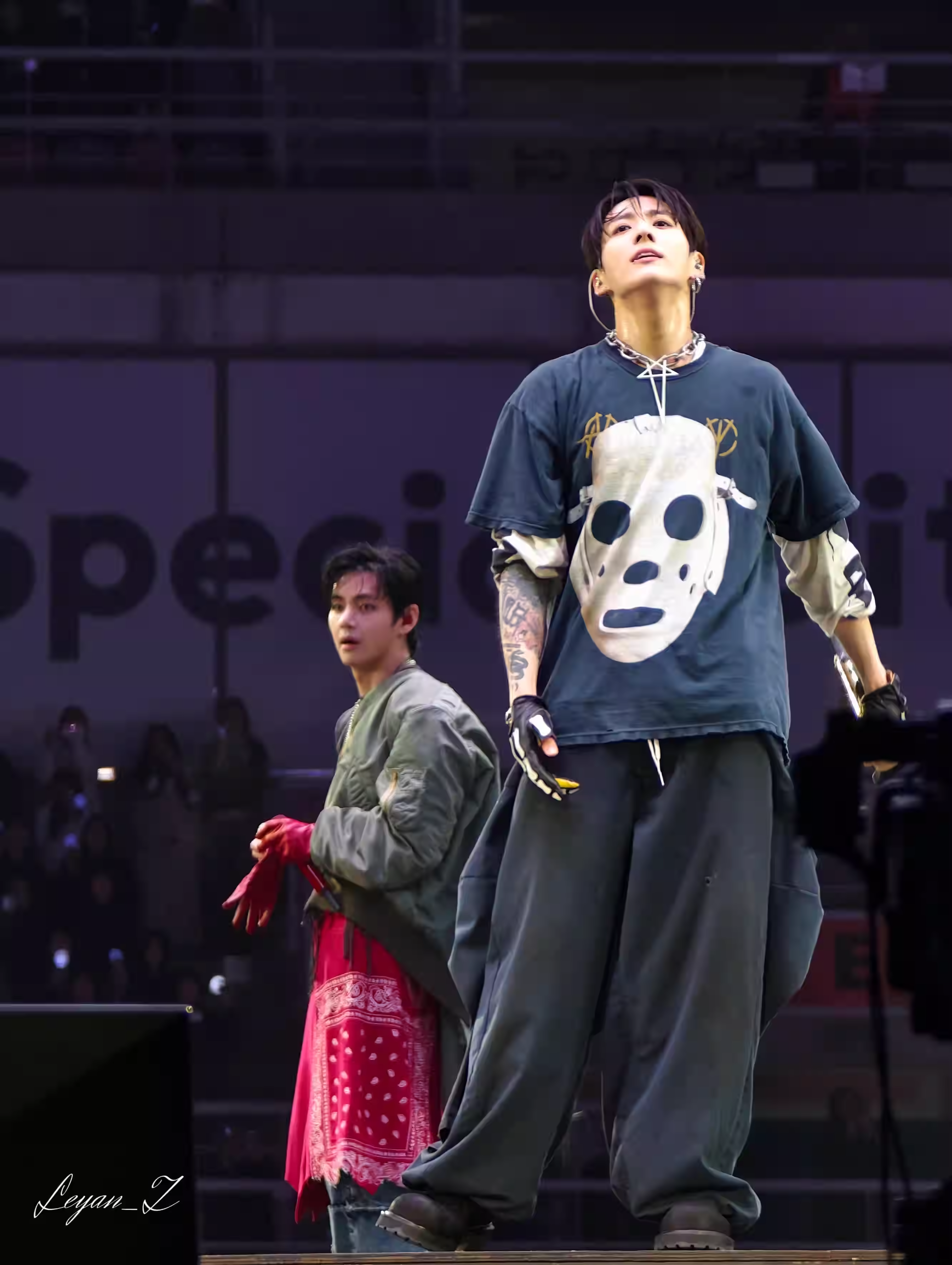 BTS Jungkook Inspired Hockey Mask Vintage Washed T-Shirt