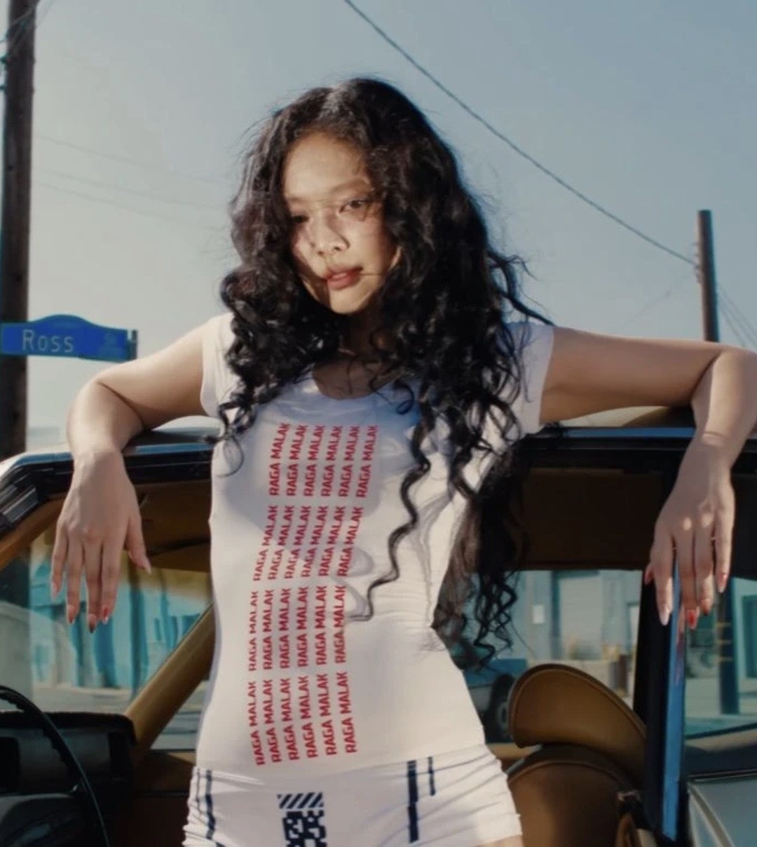 Blackpink Jennie Inspired Letter Print Fitted Tee  
