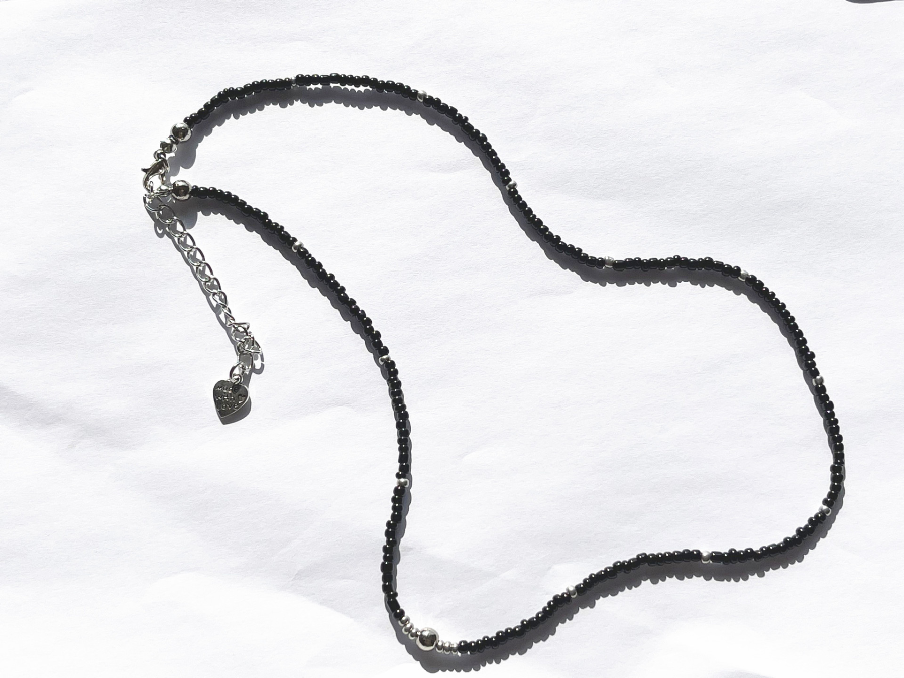 BTS SUGA Inspired Black Beads Necklace