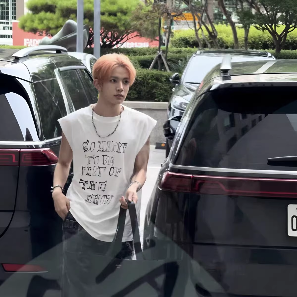 Heeseung Inspired Gothic Slogan Letter Print Tank Top 