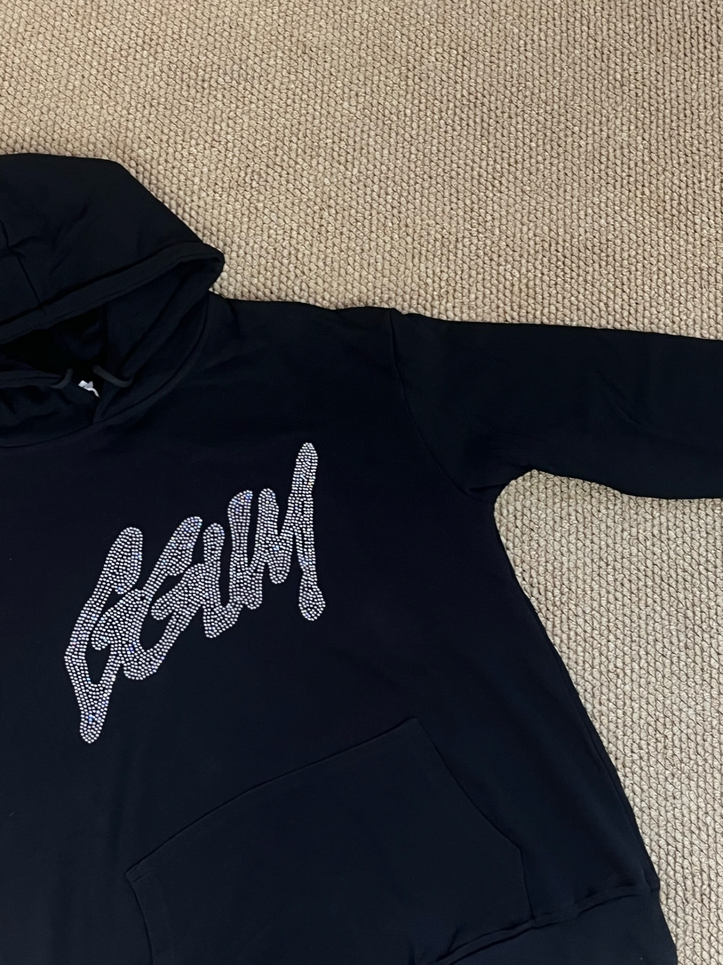 TXT Yeonjun-Black GGUM Rhinestone inspired Hoodie