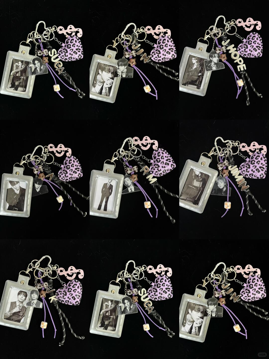 BTS Photocard Holder Keychain Bag Charm